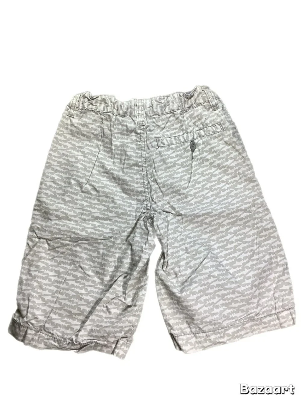 Lot of 2 Old Navy Boys Shorts Size 8 Shark Print & Gray Built-In Belts